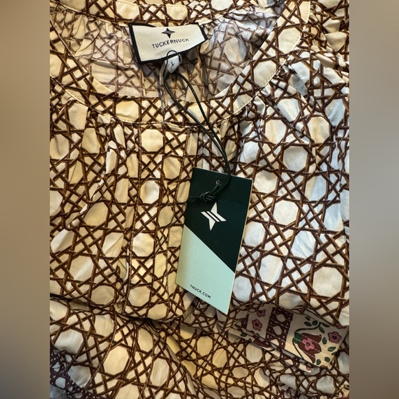 Tuckernuck Birch Cane Border Lyles Dress size L - Picture 11 of 11